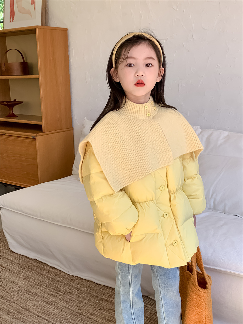 馨爸专属-中长款羽绒服含围脖-80399