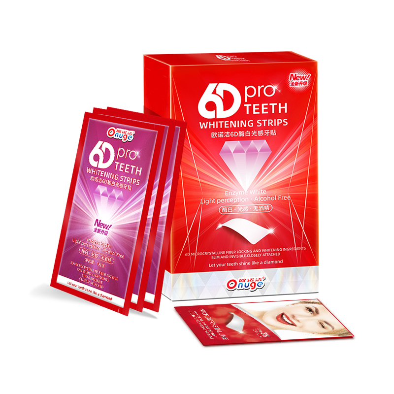 欧诺洁6D微晶牙贴炫白漱口美牙锁白炫亮清洁牙齿温和洁白家用7对