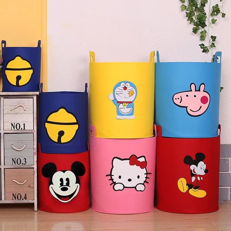 玩具收纳筐脏衣篮家用可折叠大容量玩具收纳衣服收纳筐毛毡收纳桶