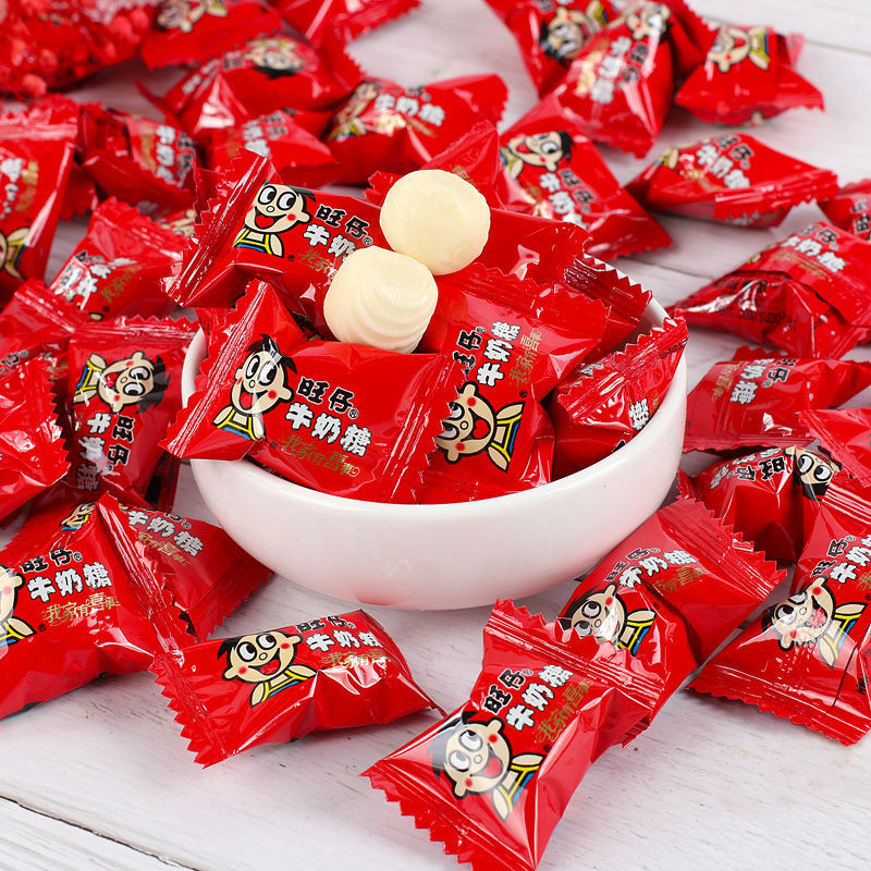 旺旺旺仔牛奶糖软糖结婚喜糖宝宝满月儿童学生零食糖果批发年货