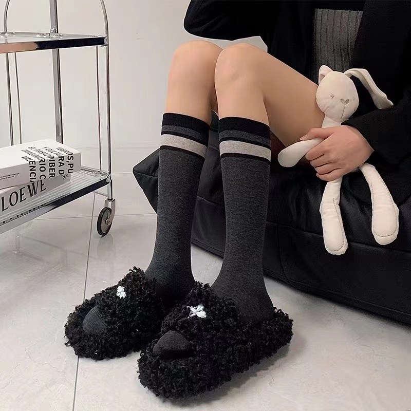 【新人专享0.01起】网红条纹打底袜女秋季百搭加厚保暖长筒袜子洋气