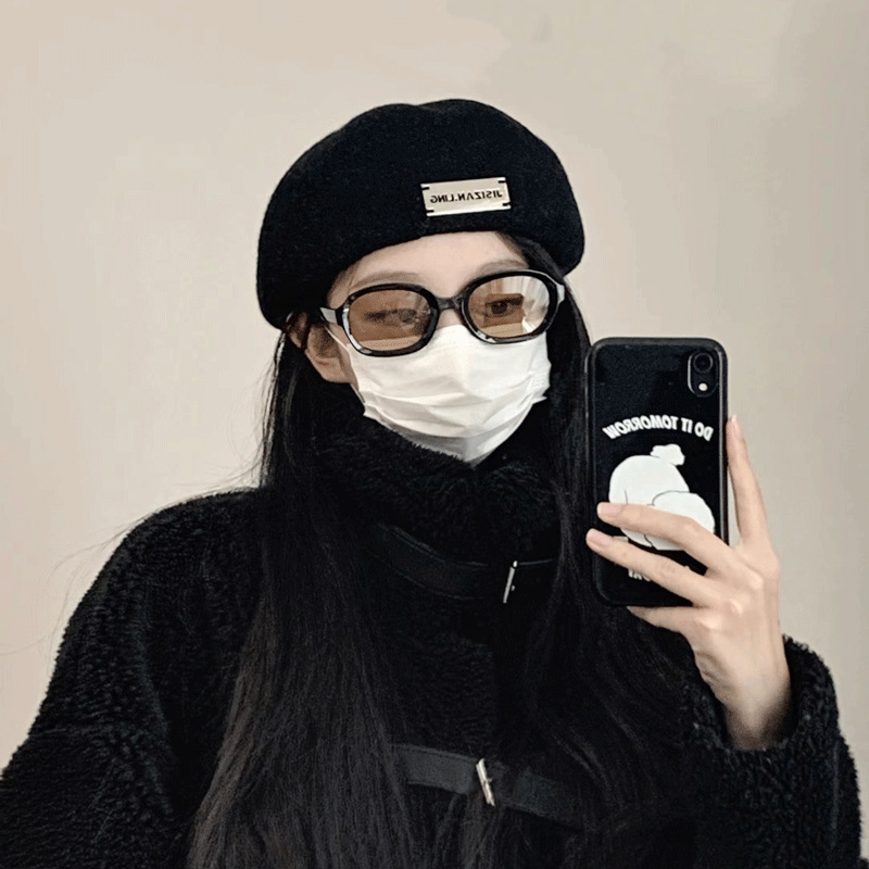 【新人专享0.01起】大头围新款日系黑色画家帽显脸小新款前进帽子女