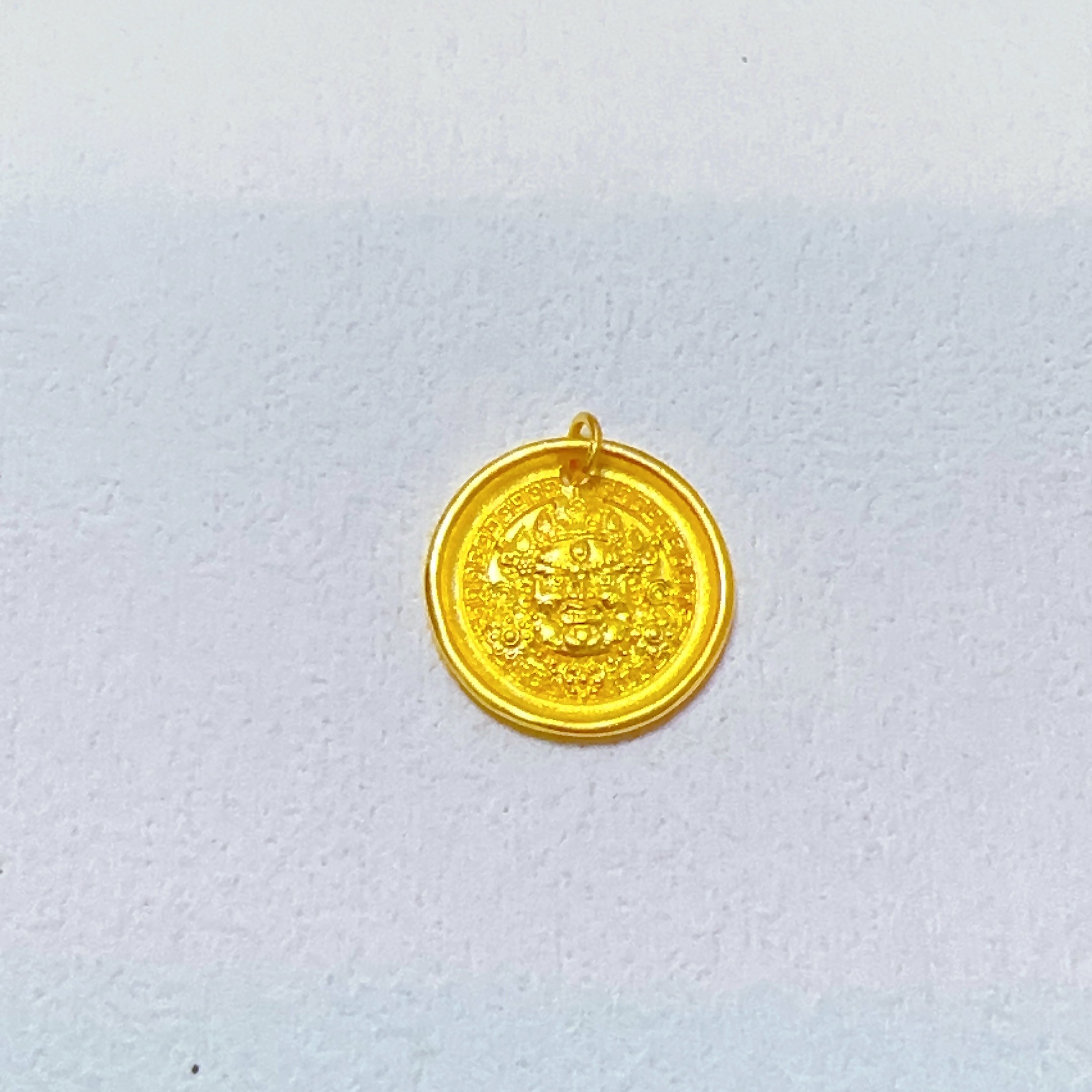 足金999时尚百搭黄财神吊坠