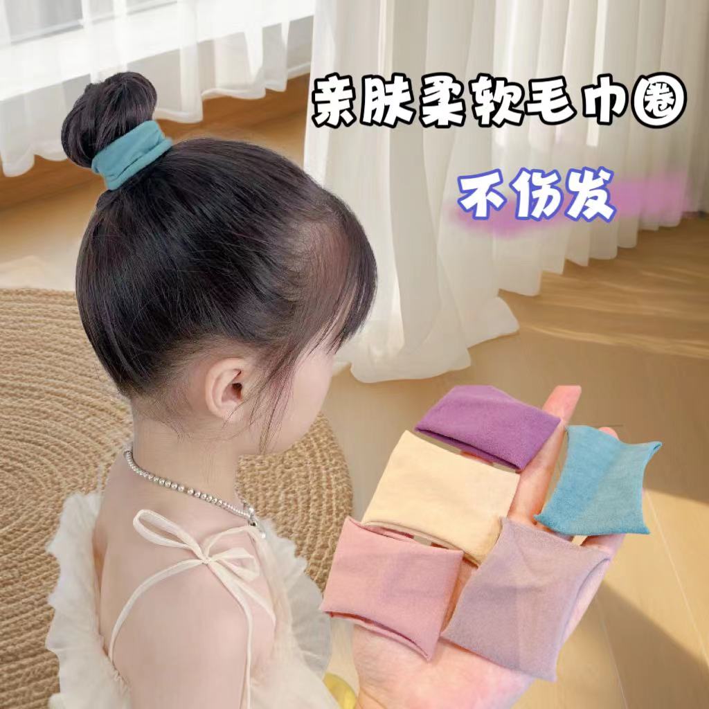 【俏萌宝】新款柔软高弹力肌肤面感发圈超宽无接缝多色发圈发绳