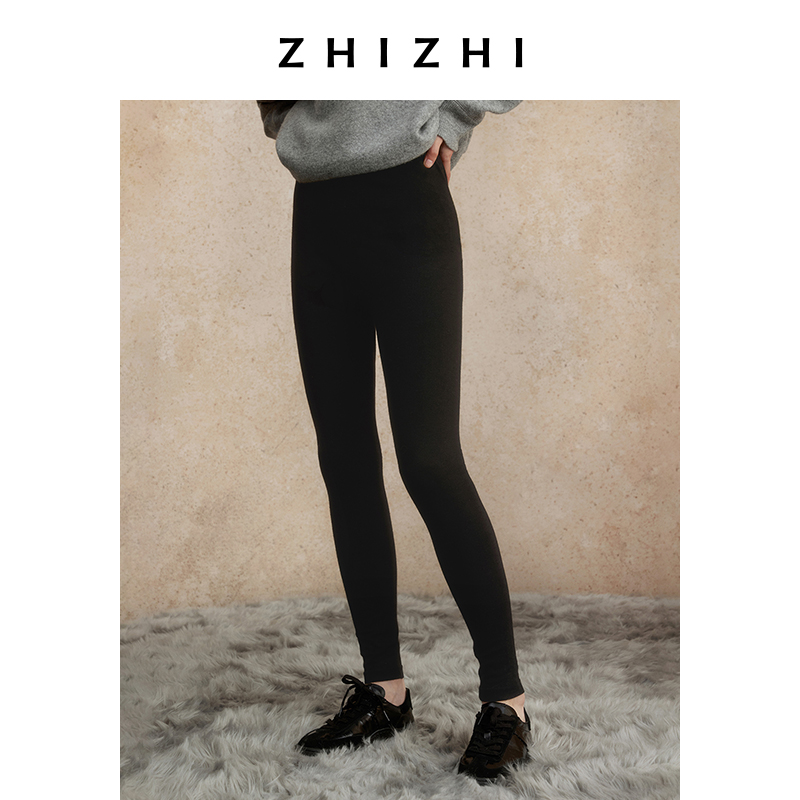 致知秋思 外穿打底裤2024冬季新款修身保暖裤显瘦ZZ2DWKPT047
