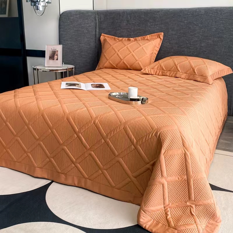 新款莱赛尔天丝多功能床盖三件套