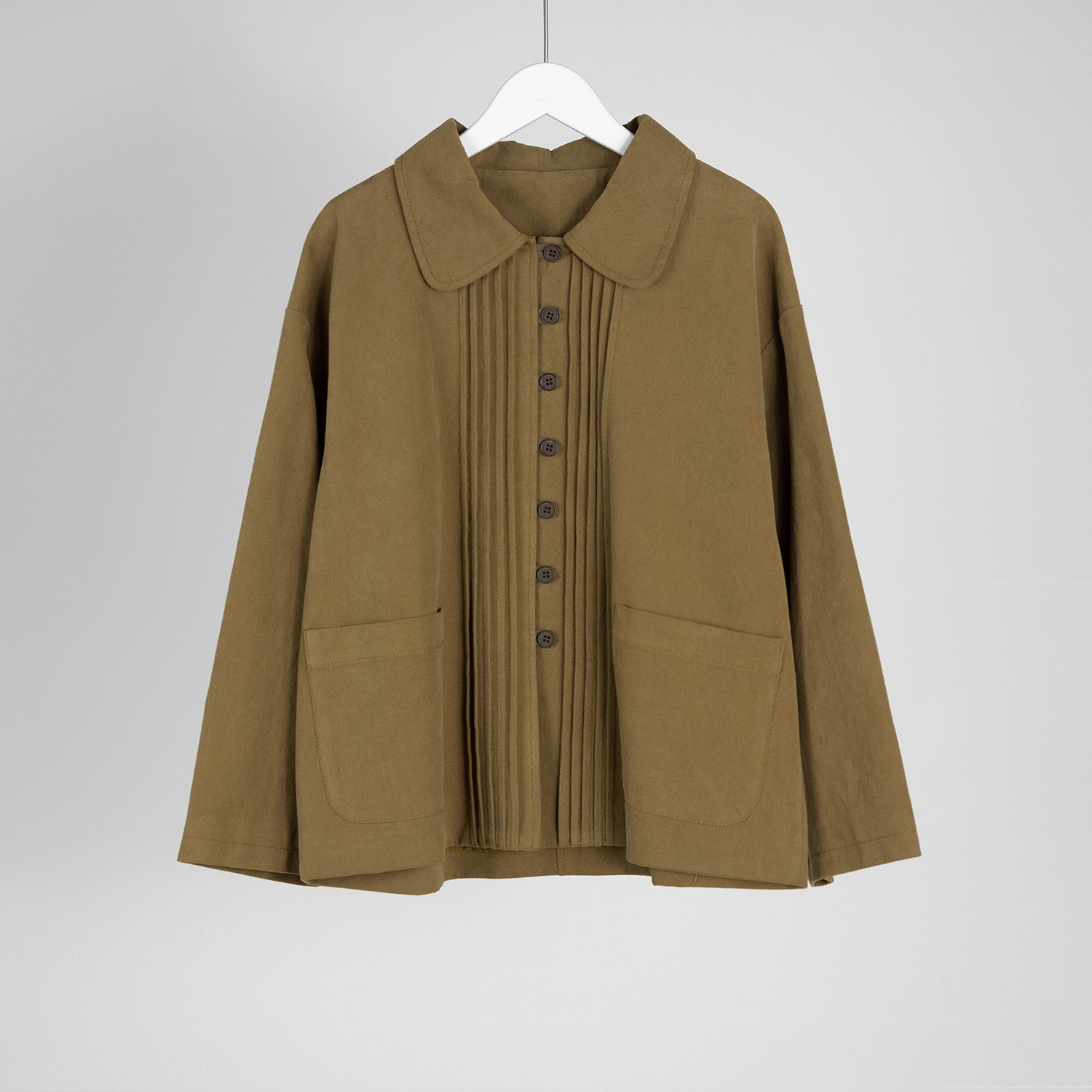 （几里）气质纯色复古百搭上衣外套 衣长63 胸围110 094108