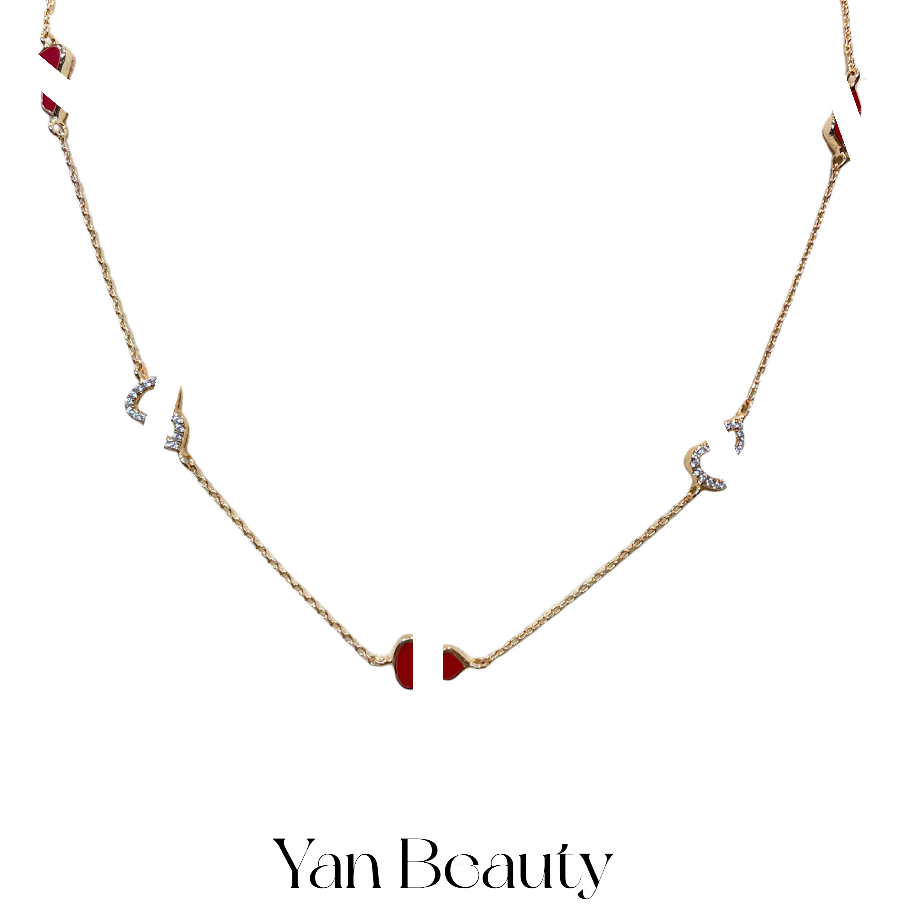 N96 时尚百搭简约轻奢镶嵌拼接葫芦项链女