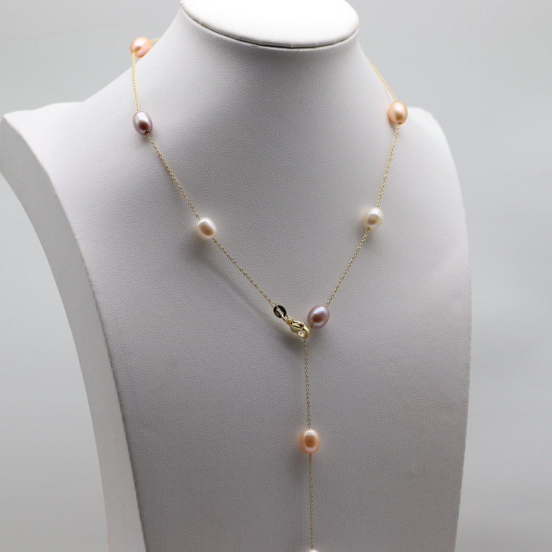 432  满天星混彩珍珠项链