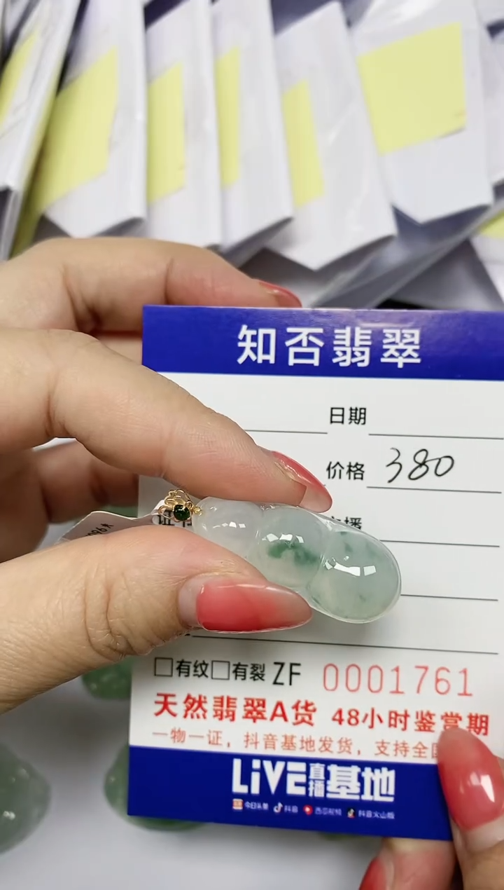 【闪购商品】翡翠吊坠(赠链)18K金镶嵌761