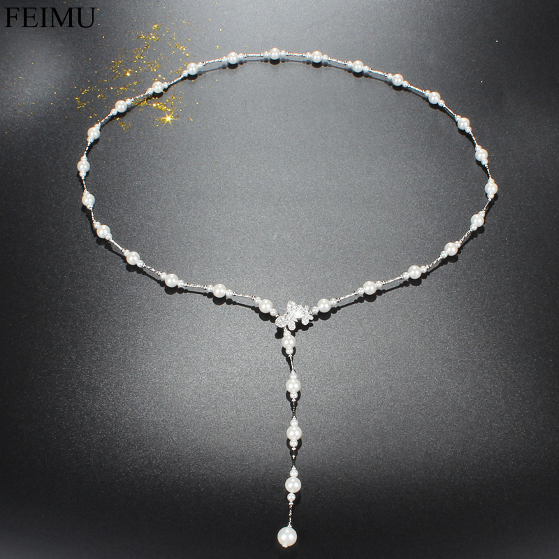 珍珠腰链配饰水钻百搭腰带女装饰配连衣裙子毛衣链子时尚小香风