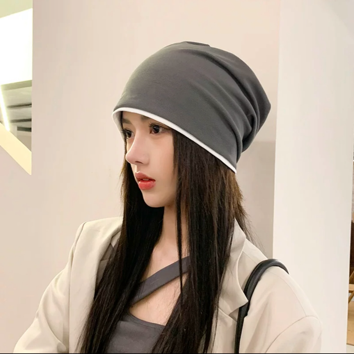  【胜华严选】冬日必备双面针织堆堆冷帽！