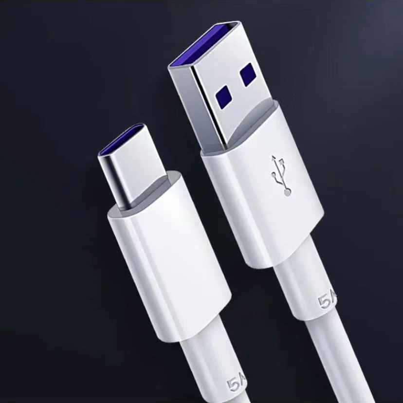 全新未使用  数据线 5A-1米快充数据线适用于平边电脑硬件配件