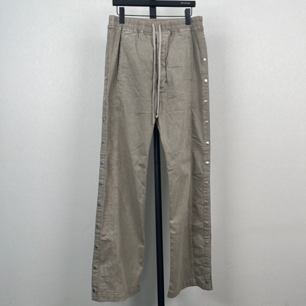 全新未使用 RICKOWENS 24ss ro复线 珍珠灰牛仔排扣裤