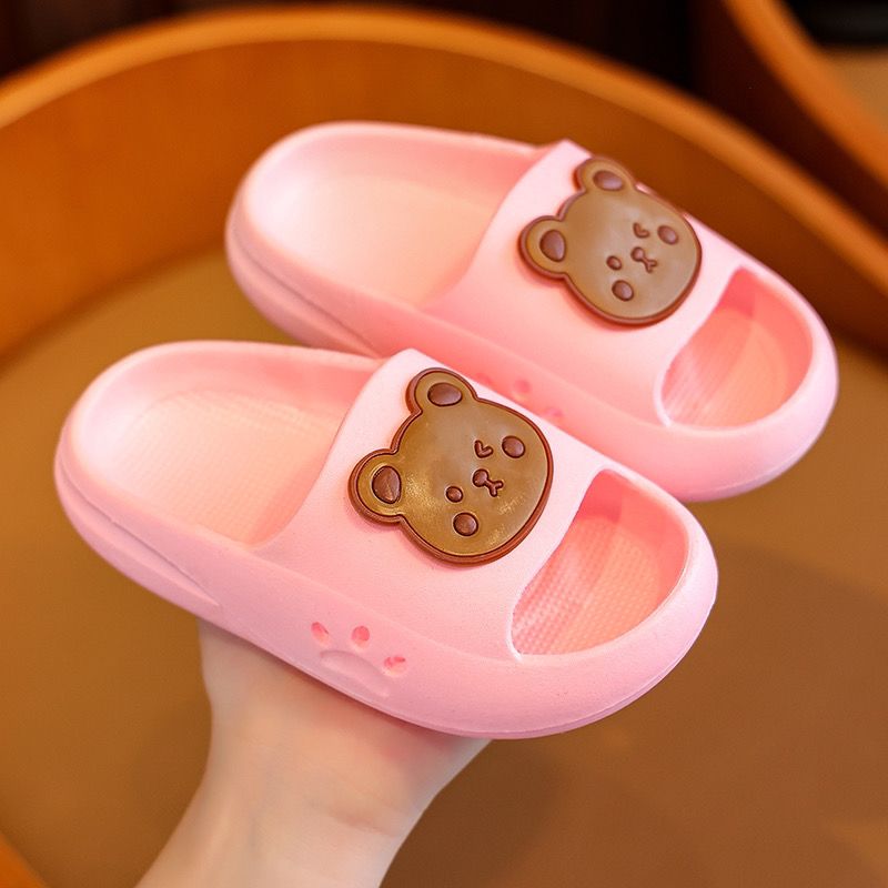 可爱卡通拖鞋女夏新款男女童厚底踩屎感亲子居家浴室洗澡防滑拖鞋