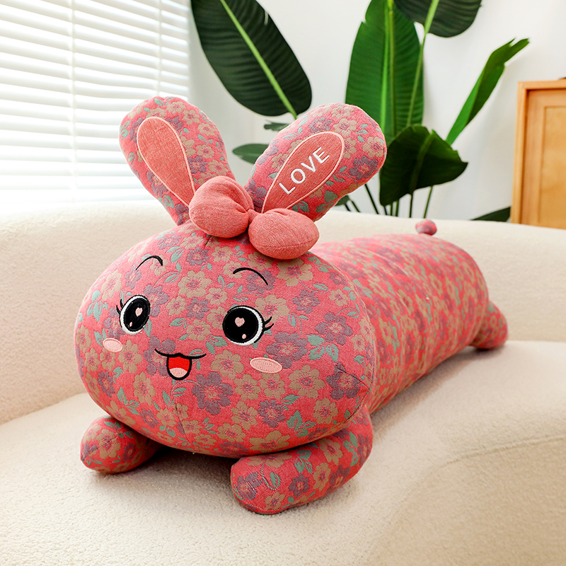 【独立内胆】全棉A类三层纱布花间物语萌萌兔多功能靠垫抱枕棉枕