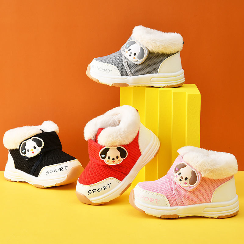 宝宝棉鞋女0一1-3岁儿童2冬季加绒加厚婴儿鞋软底学步男宝宝T3
