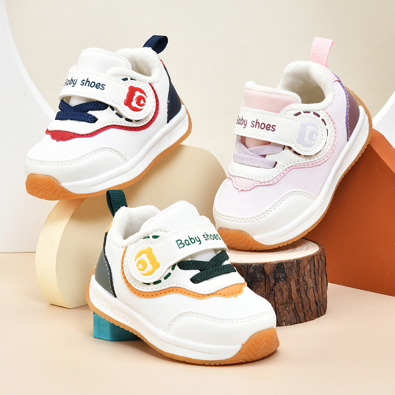 学步宝宝鞋皮面防水防滑机能鞋加绒加厚棉鞋927