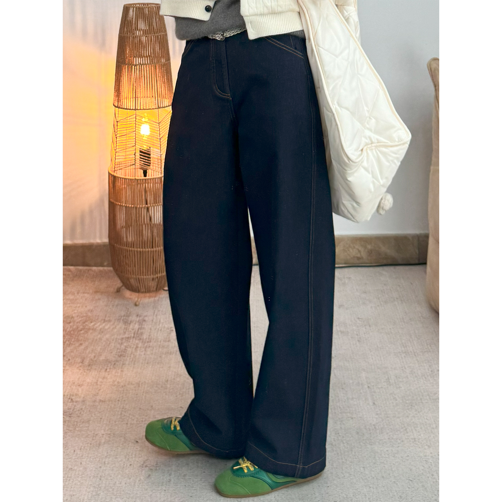 ZhaoSanJin【10.30】2024年冬季新款暖丝绒镰刀牛仔裤 FPK4180