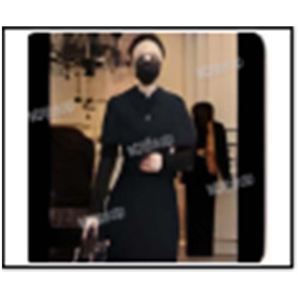 LUXURYMEMO【刘熊熊】斗篷连衣裙时尚气质