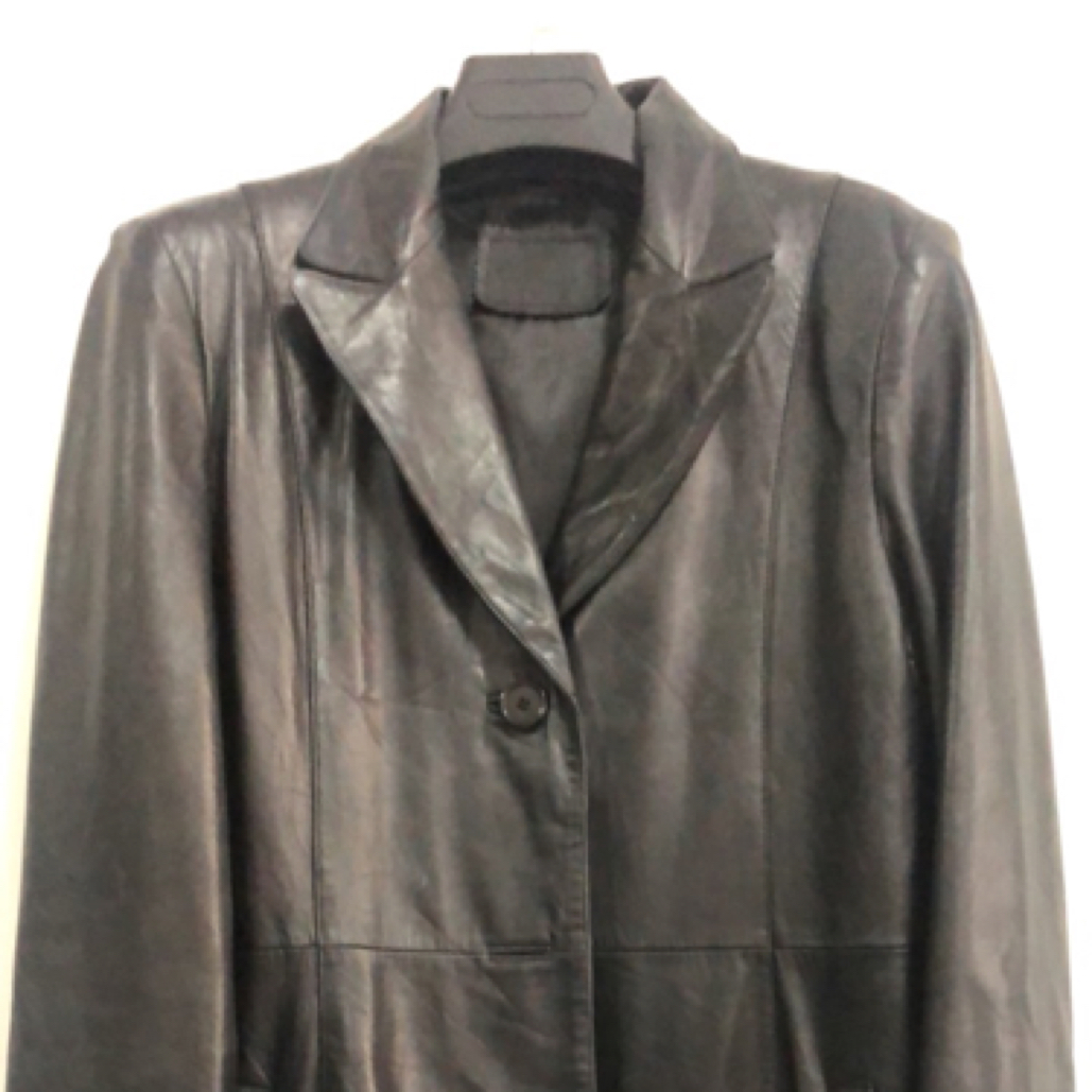 女士真皮皮衣中长款修身显瘦风衣外套