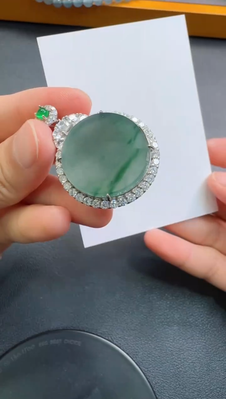 【闪购商品】翡翠颈饰银S925镶嵌0128166441