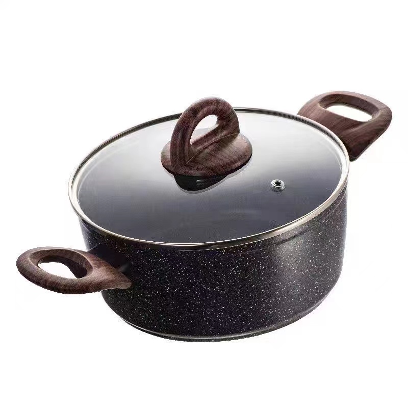 麦饭石家用双耳汤锅