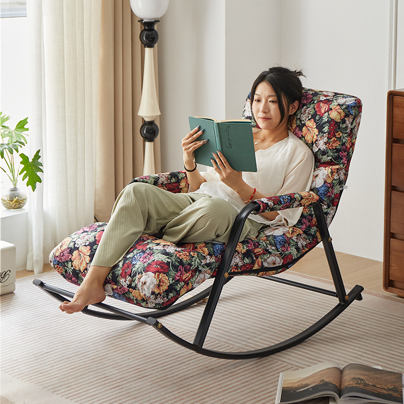 午休摇摇椅躺椅成人阳台休闲沙发懒人椅子家用折叠摇椅大人可睡觉