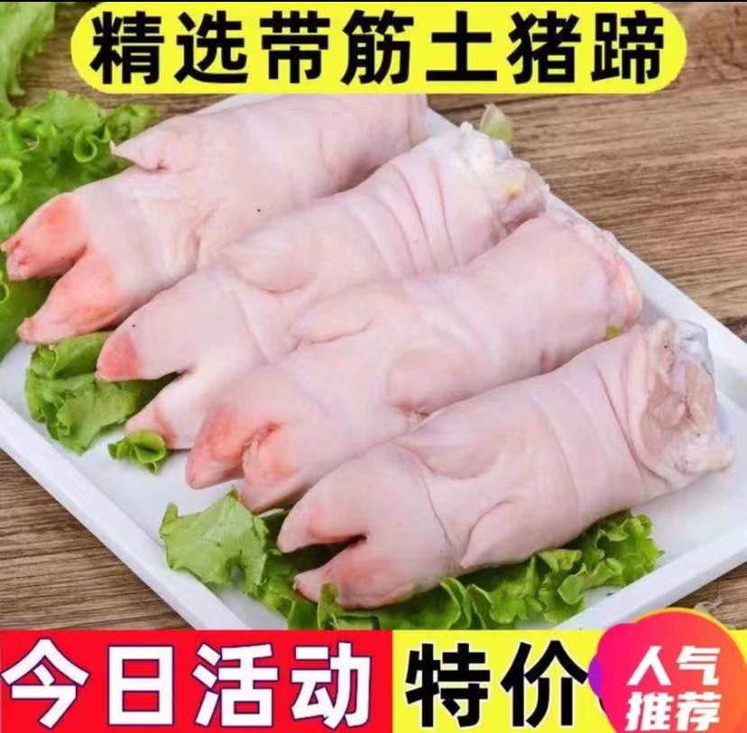 新鲜农家土猪猪蹄整只带筋8只200-250g/只