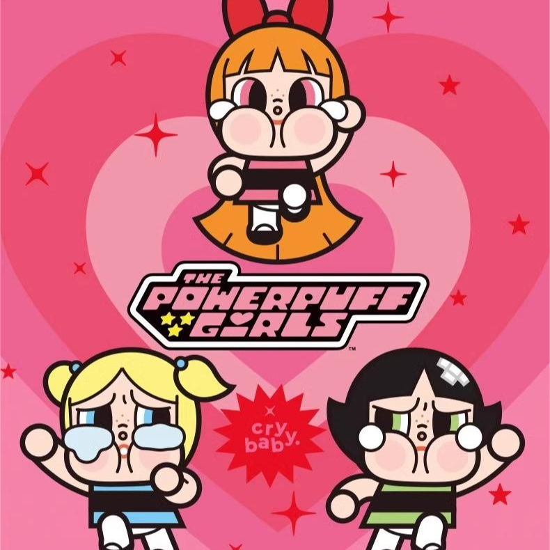 【拆盒】CRYBABY飞天小女警系列盲盒手办公仔潮流玩具摆件