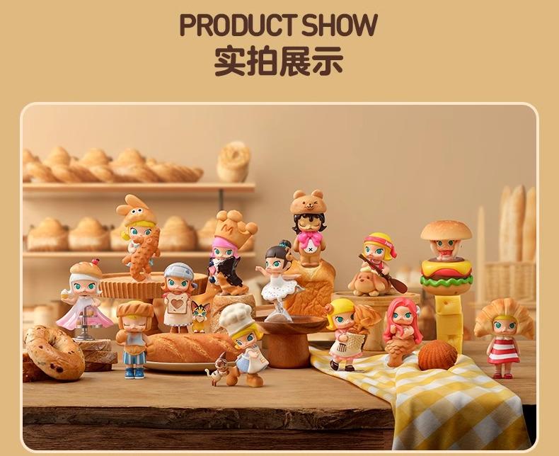 【拆盒】MOLLY面包脑袋系列盲盒潮流玩具摆件可爱手办公仔礼物