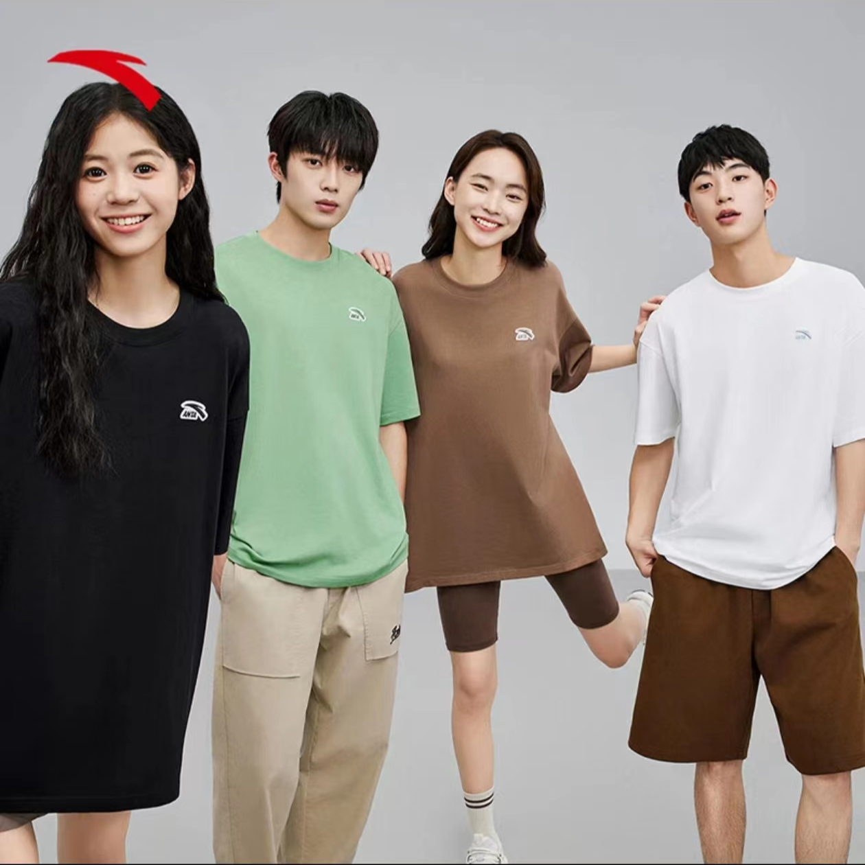 轻运动【纯棉短袖】男女同款宽松打底上衣972428109/AT93(QDz)