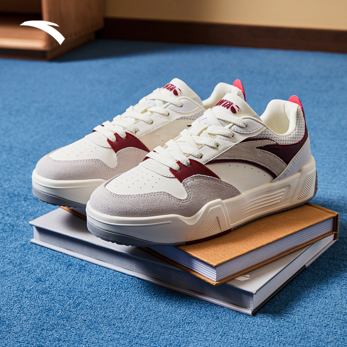 安踏C37板鞋丨经典撞色拼接潮流板鞋男秋季新款百搭