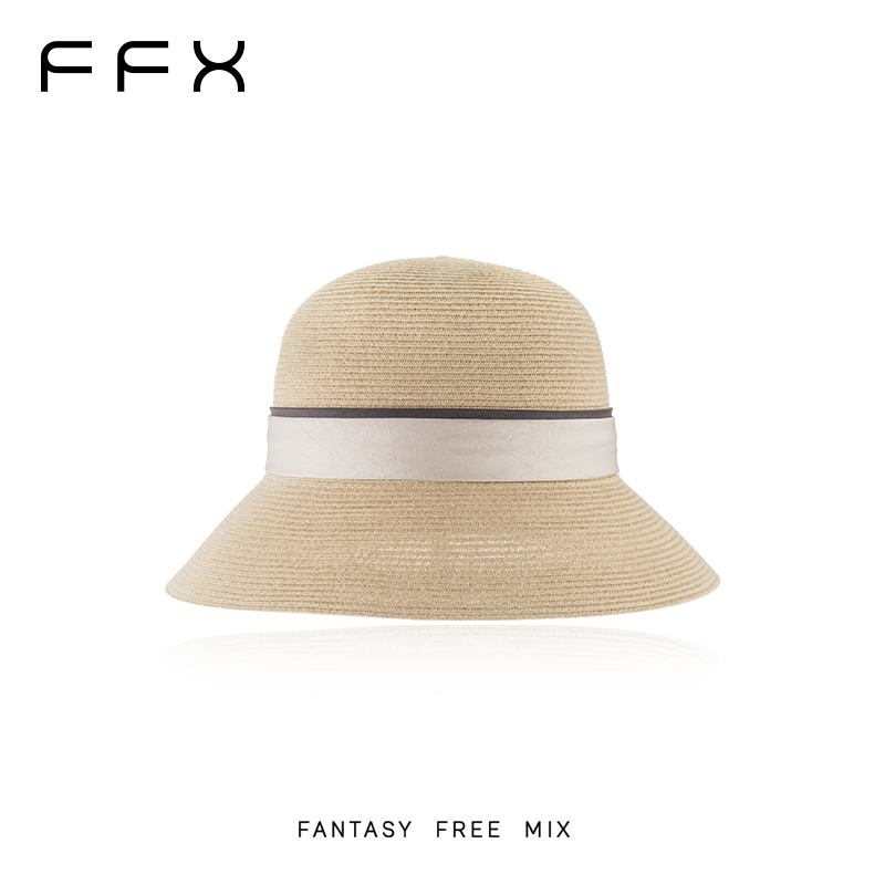 弗弗西FFX【漫步晴空】高定超轻亚麻辫蝴蝶结遮阳帽草帽