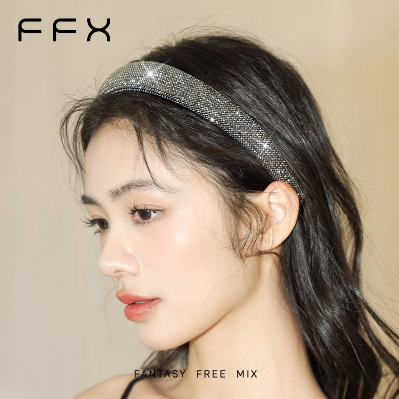 弗弗西FFX【财阀千金】满钻皮底发箍女爆款轻奢头箍气质