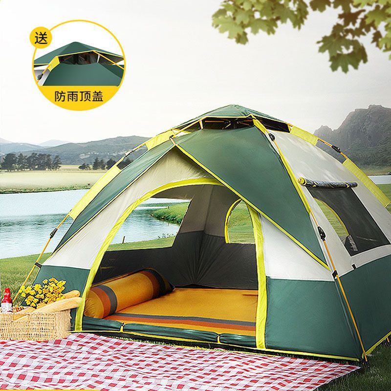 新疆包邮户外帐篷露营野外室内自动情侣露营家庭防蚊