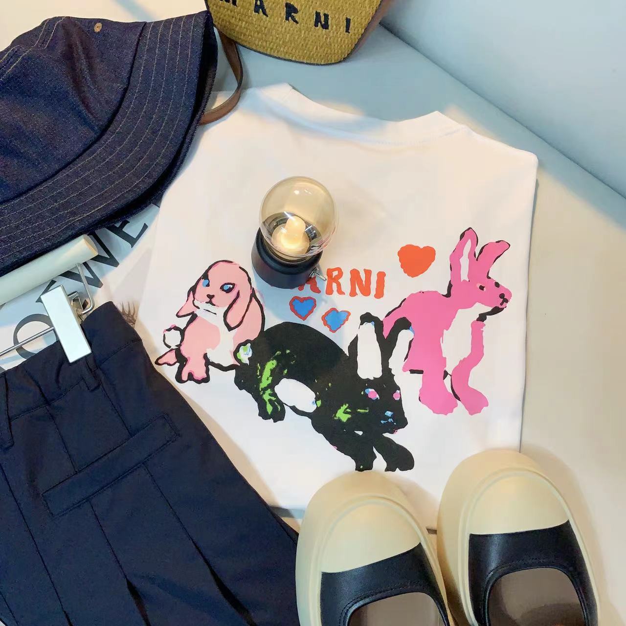 娴姐-「玛尼」狗喷墨印花T恤