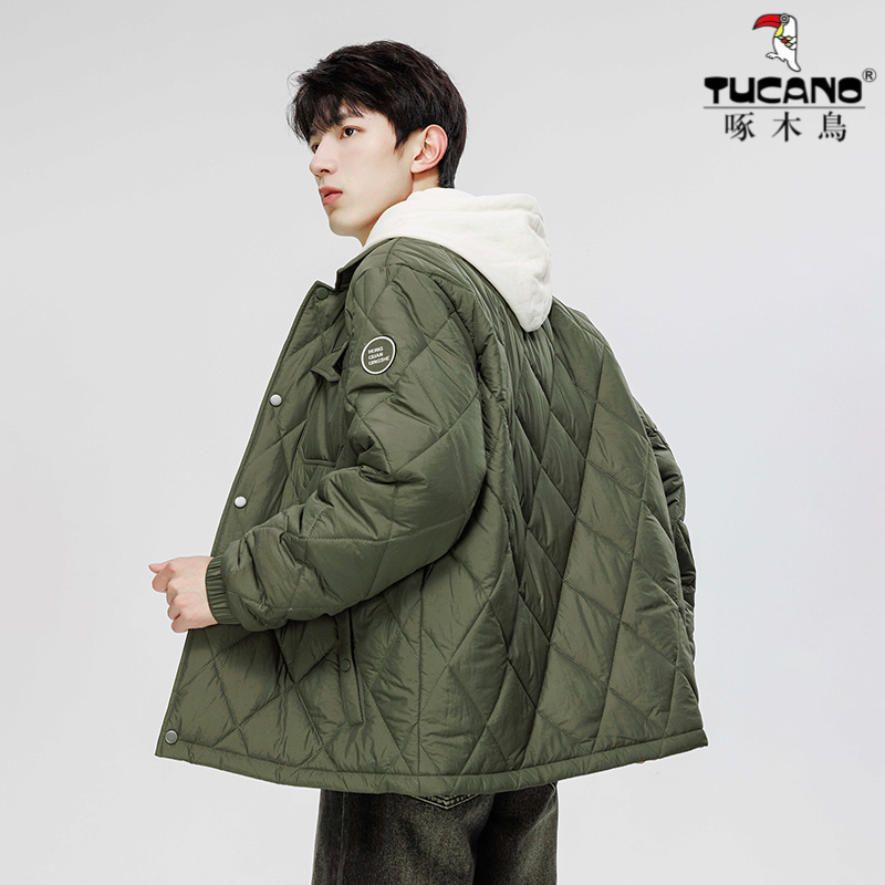 啄木鸟2023年新款秋冬款外套棉衣男士棉服爆款休闲百搭大码宽松潮