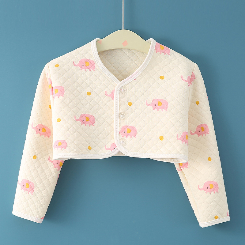 儿童护肩睡觉用小孩宝宝婴儿坎肩秋冬加绒加厚手臂防冻保暖衣长袖