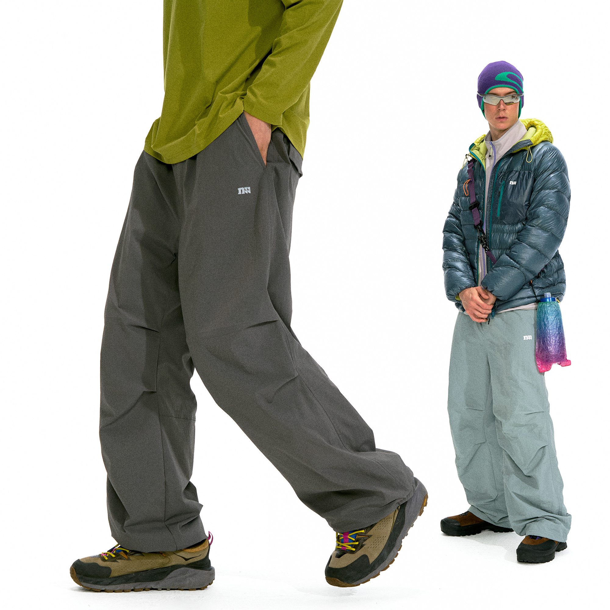 NOTHOMME户外5A抗菌三防纯色休闲长裤宽松保暖加绒伞兵裤男款