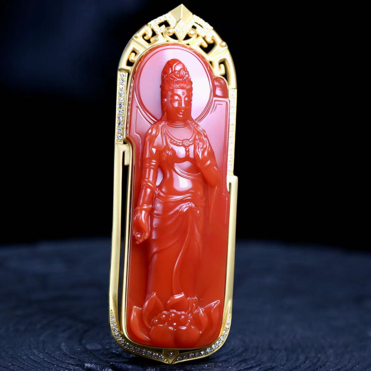 保山天然原矿南红东山大水沟观音