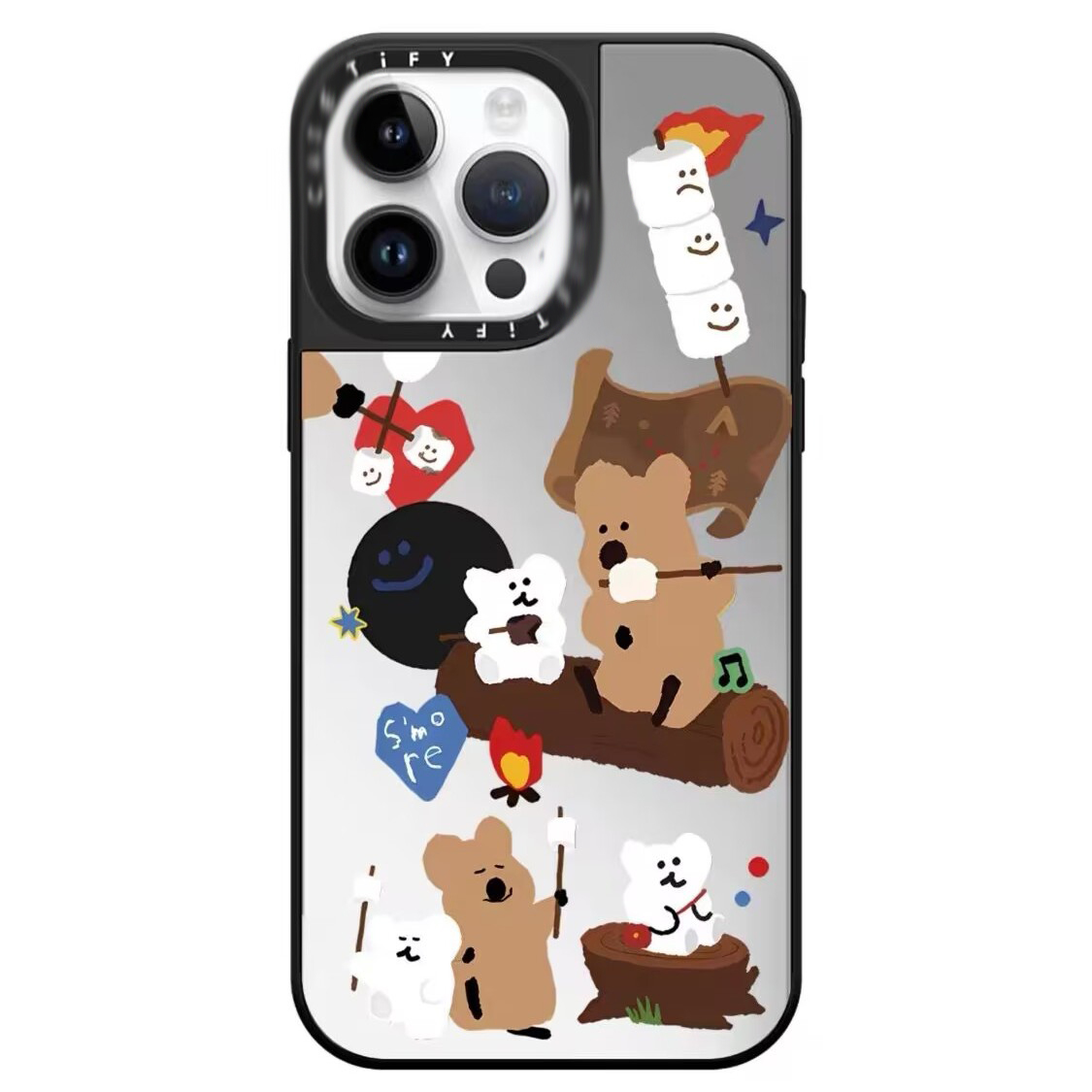 case镜面14ProMax手机壳iPhone13高级感12卡通11pro高颜值
