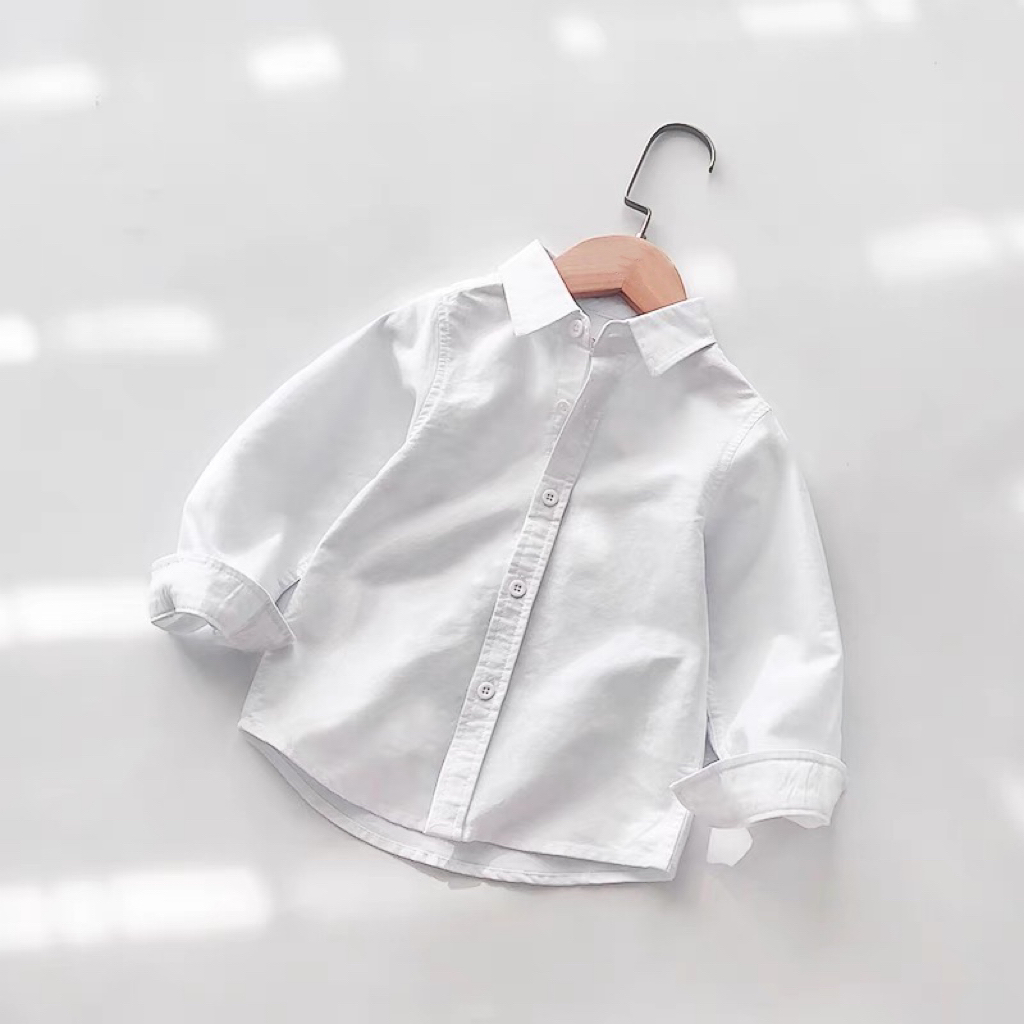 儿童白色印花衬衫 偏小 身高加 15-20cm拍