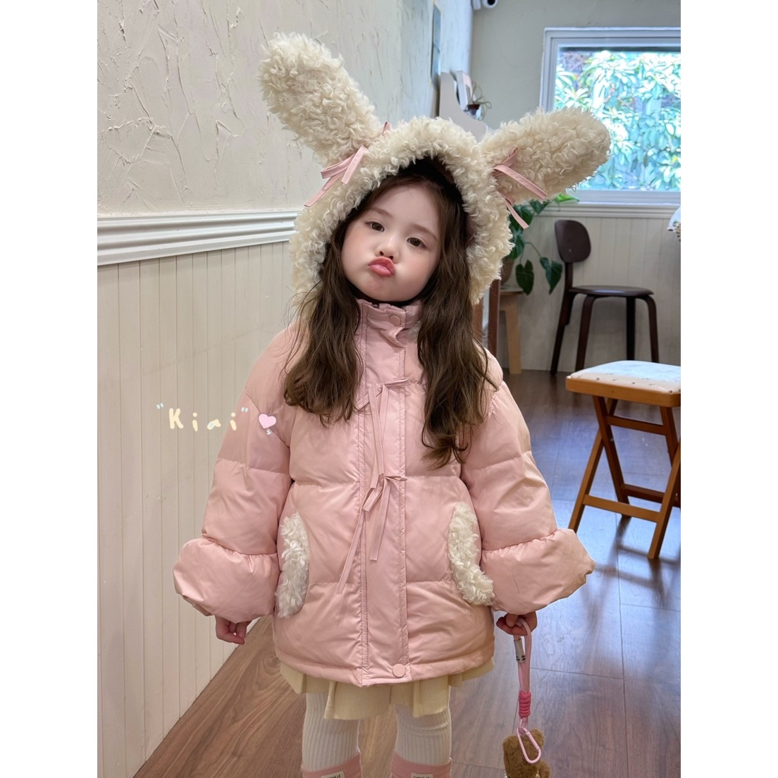 KiAi·冬~卷毛兔耳朵羽绒服653033