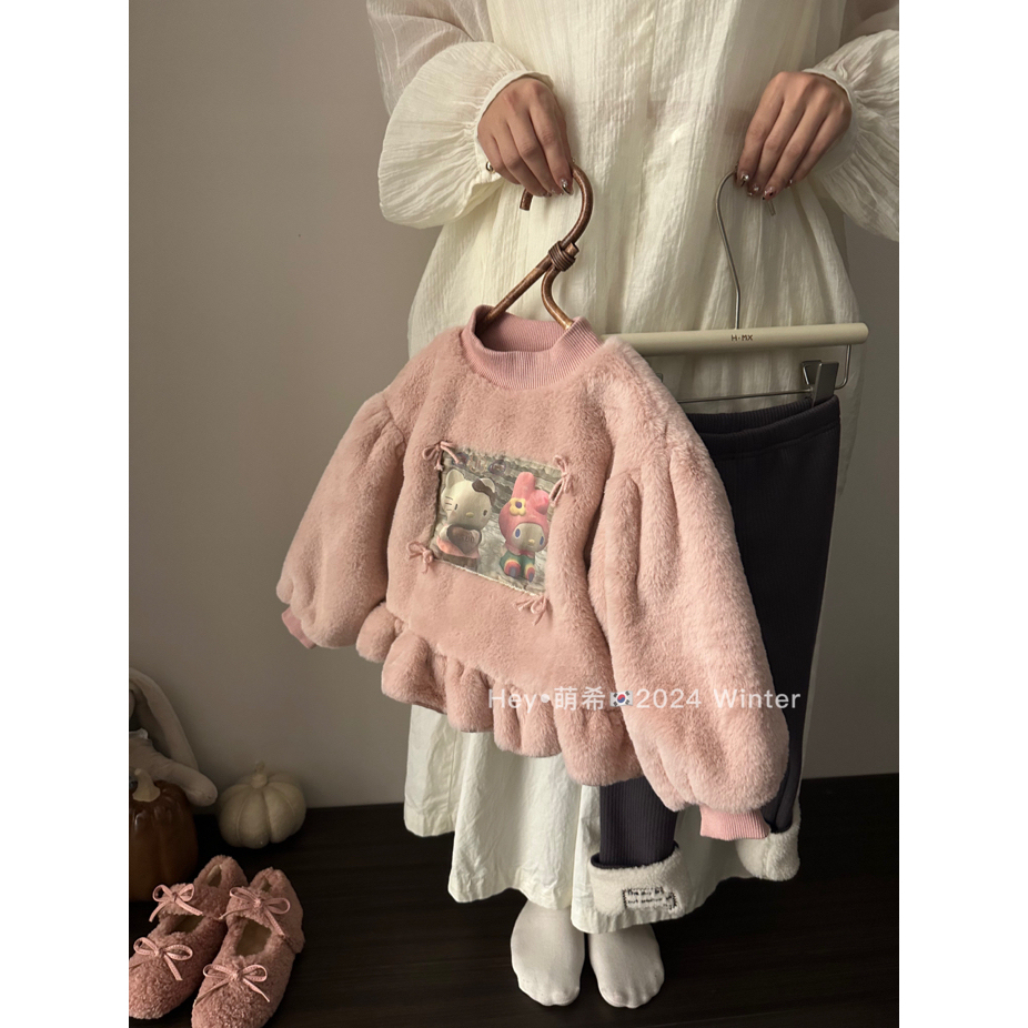 萌希·冬~花边毛毛卫衣M981（汉服卫衣）