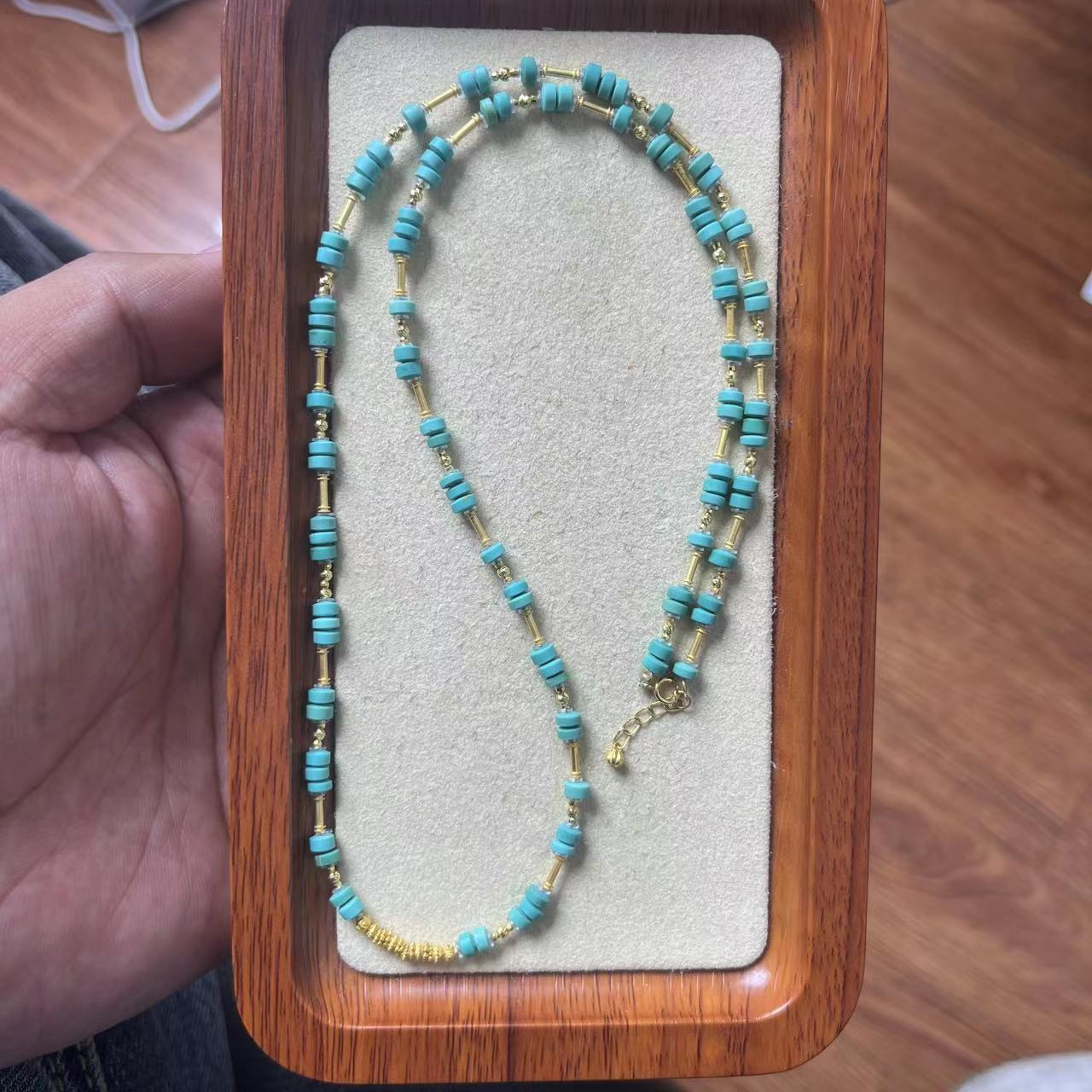 绿松石项链湖北原矿绿松石