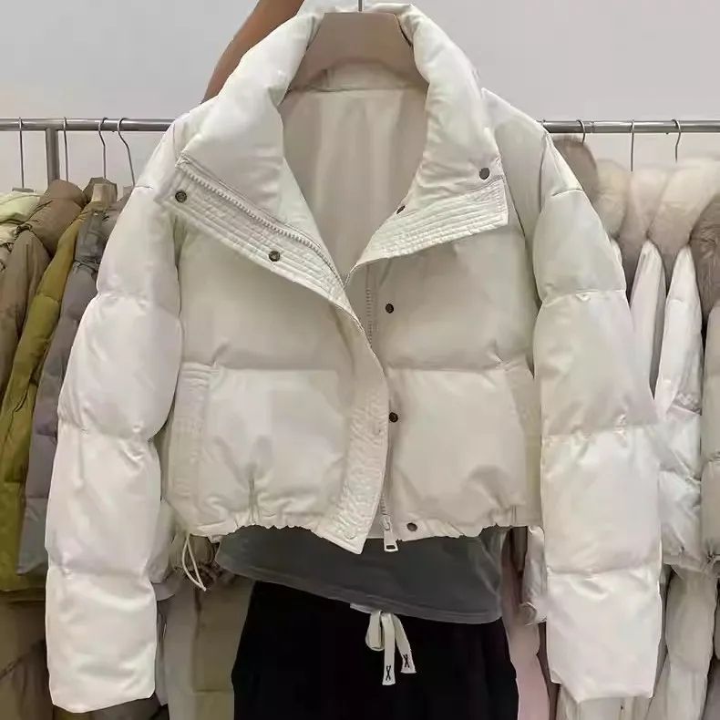 清廷心2023新款羽绒服女短款立领加厚小个子时尚面包服秋冬装外套