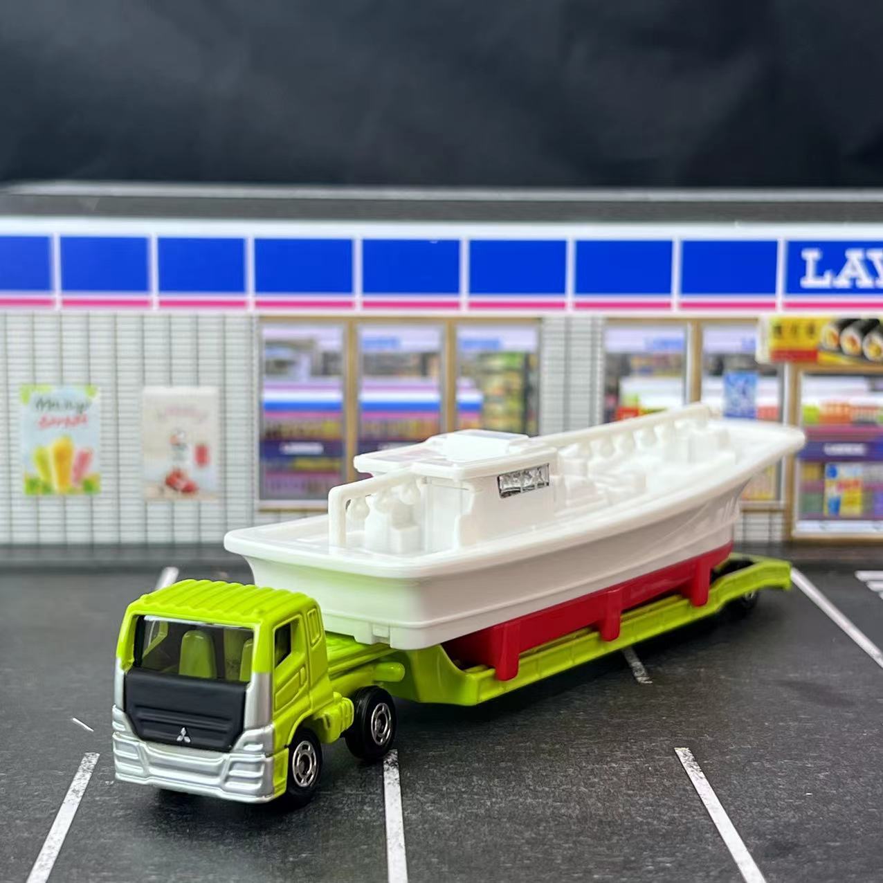 TOMY多美卡TOMICA 长盒系列150号 渔船运输车模型合金玩具