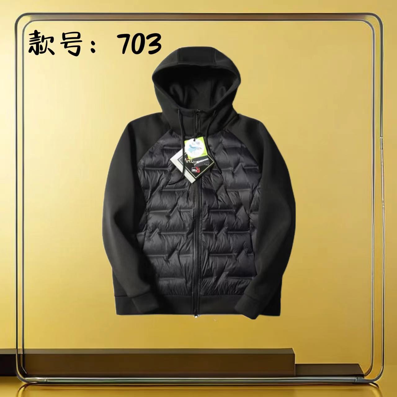 【703】男士休闲保暖连帽外套A360