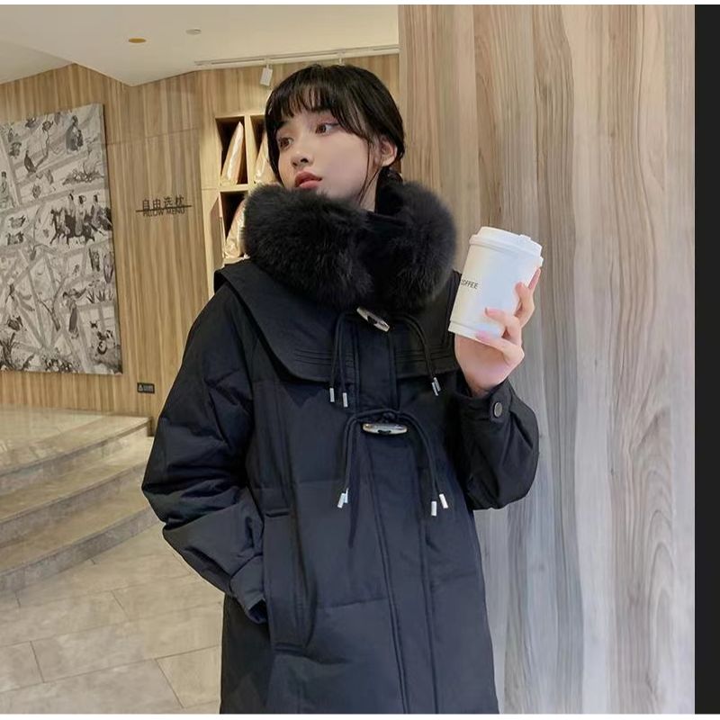 【粉丝福利】534-1531款-女士长款毛领气质秋冬季新款棉服